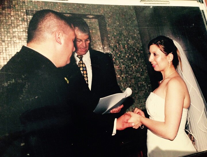 Jo and husband at wedding