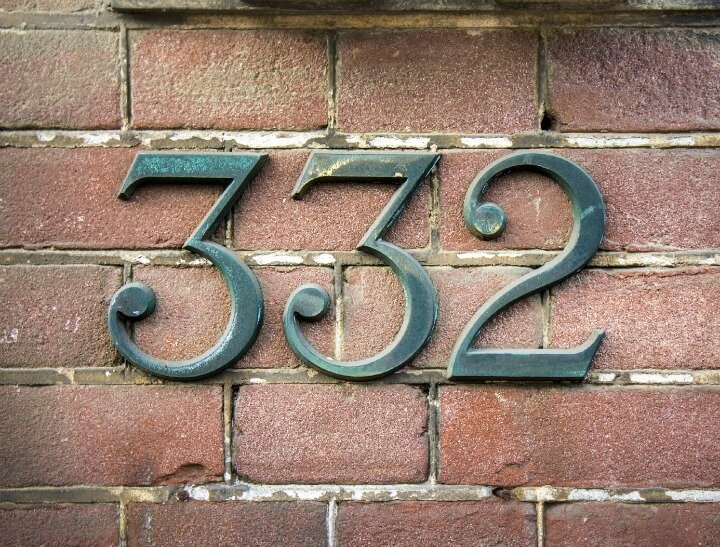 bronze house number three hundred and thirty two